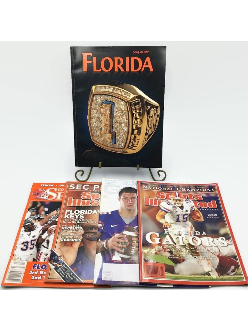 Florida Gators 2008 2009 National Champions SI Media Guide 5 Book Lot